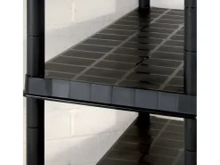 Estanterías de almacenaje 5 niveles plástico negro 340x40x185cm ES817157