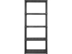 Estanterías de almacenaje 5 niveles plástico negro 284x38x170cm ES981664