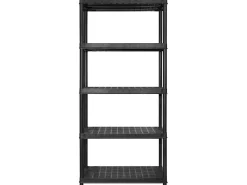 Estanterías de almacenaje 5 niveles plástico negro 255x40x185cm ES576440