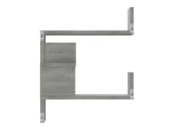 Estanterías de esquina de pared 2 uds gris Sonoma 40x40x50 cm