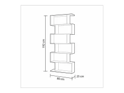 Estanteria alta Canton en roble canadian 192 cm(alto)80 cm(ancho)25 cm(fondo) .