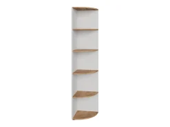 Estanteria esquinera roble blanco/dorado 40x40x180 ecki