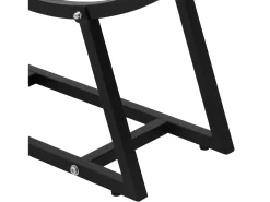 Estanteria para leña de interior leñero organizador metálico negro 55x94x21 cm