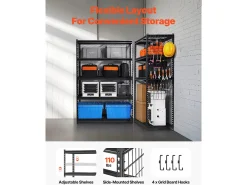 Estantes de Almacenamiento SucceBuy, Estante de Garaje Ajustable en 5 Niveles, Resistente 1361kg