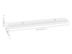 Estantes de pared 4 piezas Blanco 60x9x3 cm