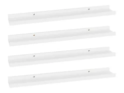 Estantes de pared 4 piezas Blanco 60x9x3 cm