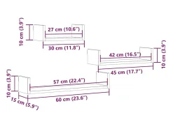 Estantes de pared 3 piezas madera vieja madera de ingeniería