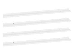 Estantes de pared 4 piezas Blanco 115x9x3 cm