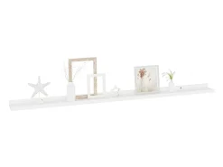 Estantes de pared 4 piezas Blanco 115x9x3 cm