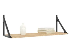 Estantes de pared 2 piezas roble sonoma 80x25x25,5 cm