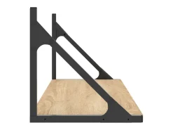 Estantes de pared 2 piezas roble sonoma 80x25x25,5 cm
