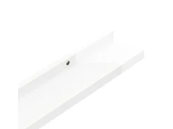 Estantes de pared 4 piezas Blanco brillo 80x9x3 cm