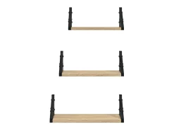 Estantes de pared 3 pzas madera de ingeniería roble Sonoma ES230120