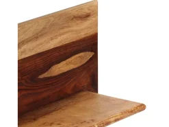 Estantes de pared 2 uds 58 x 26 x 20 cm Madera maciza