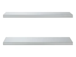 Estantes de pared 2 uds acero inoxidable plateado 75x30x3 cm ES592141