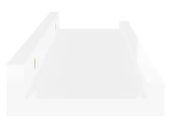 Estantes de pared 4 uds Blanco brillo 40x9x3 cm