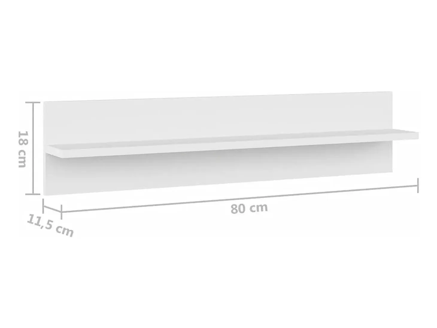 Estantes de pared 2 uds Blanco 80x11,5x18 cm madera de ingeniería