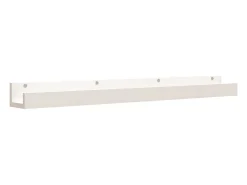 Estantes de pared 2 uds Blanco 110x12x9 cm Madera maciza de pino