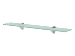 Estantes de pared 2 uds Cristal 60x10 cm 8 mm