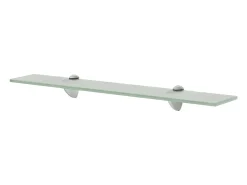 Estantes de pared 2 uds Cristal 60x20 cm 8 mm