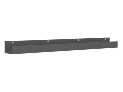 Estantes de pared 2 uds Gris 110x12x9 cm Madera maciza de pino