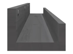 Estantes de pared 2 uds Gris 110x12x9 cm Madera maciza de pino