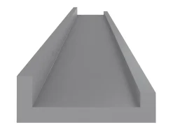Estantes de pared 2 uds Gris 100x9x3 cm