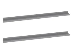 Estantes de pared 2 uds Gris 100x9x3 cm