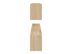 Estantes de pared 2 uds madera de ingeniería roble 100x15x20 cm