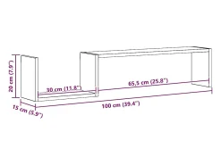 Estantes de pared 2 uds madera de ingeniería roble 100x15x20 cm