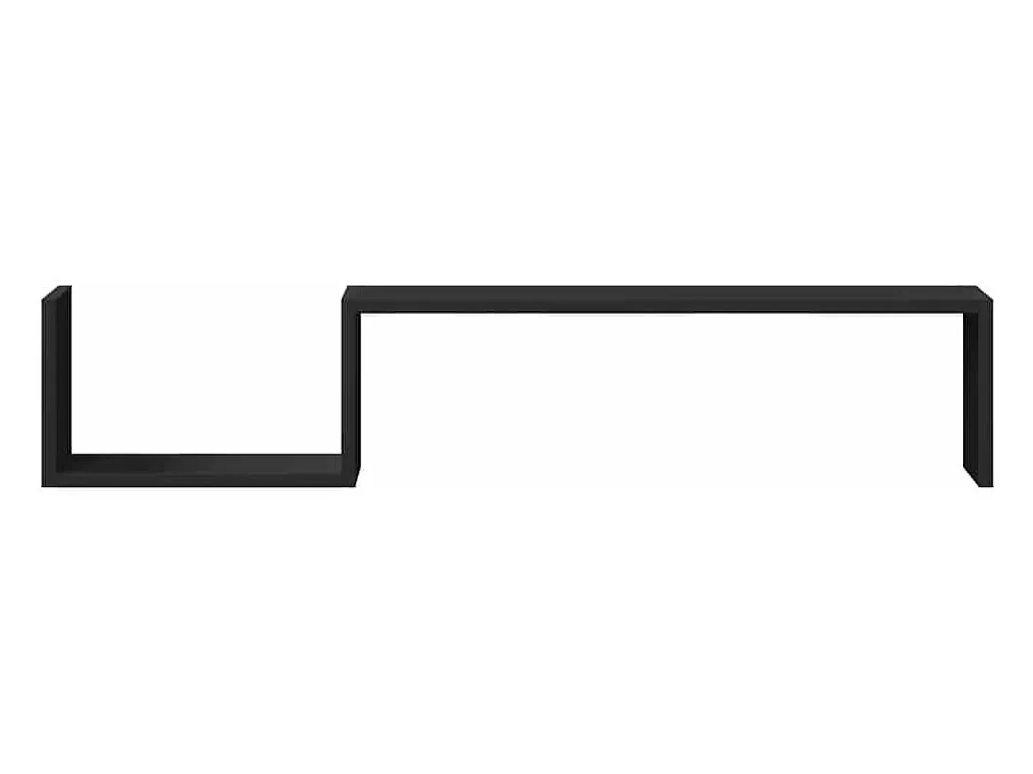Estantes de pared 2 uds madera contrachapada negro 100x15x20 cm