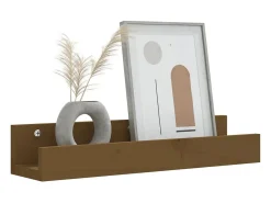 Estantes de pared 2 uds madera de pino marrón miel 50x12x9 cm