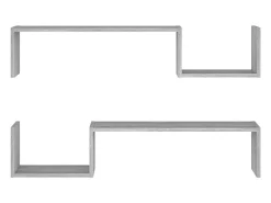 Estantes de pared 2 uds madera gris Sonoma 100x15x20 cm
