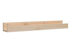 Estantes de pared 2 uds 80x12x9 cm Madera maciza de pino