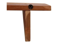 Estantes de pared 2 uds 110x20x18 cm madera maciza de acacia