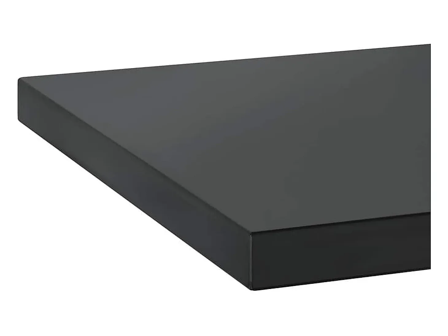Estantes de pared 2 uds 75x40x3 cm acero inoxidable negro