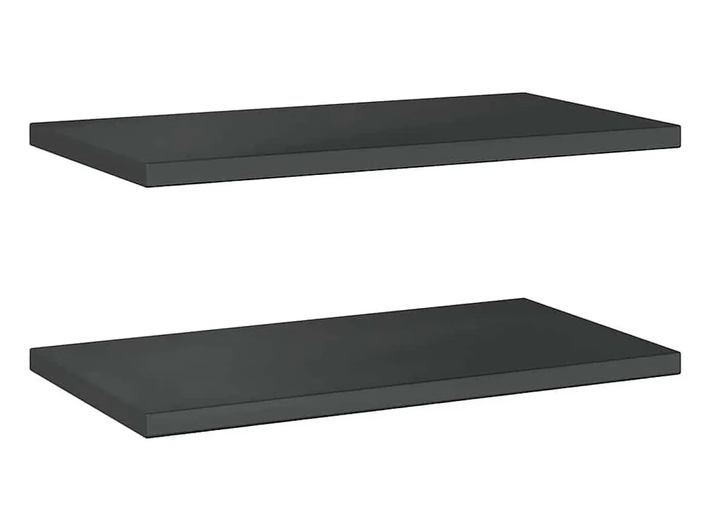 Estantes de pared 2 uds 75x40x3 cm acero inoxidable negro
