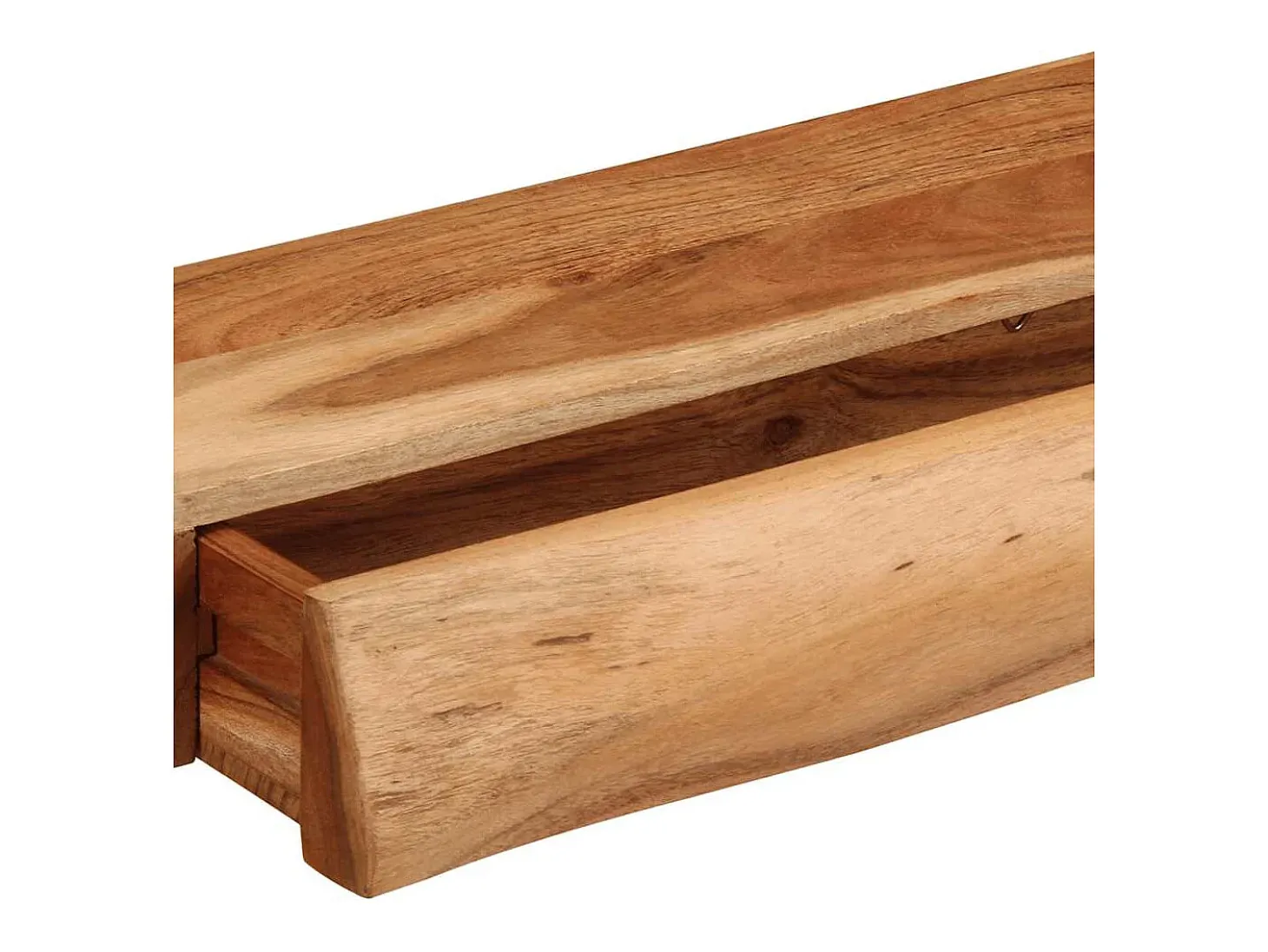 Estantes de pared 2 uds 60x17x8 cm madera maciza de acacia