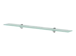 Estantes de pared 2 unidades vidrio 8 mm 90x20 cm ES30588