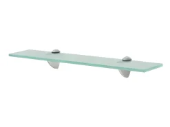 Estantes de pared 2 unidades vidrio 8 mm 50x20 cm ES14672