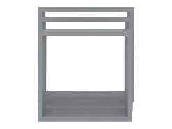 Estantes de pared cúbicos 3 piezas MDF gris