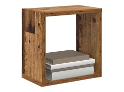 Estantes de pared con balda 2 uds Madera antigua 26 x 15 x 26 cm