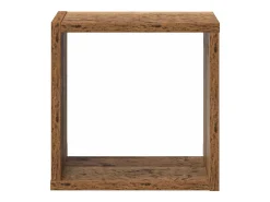 Estantes de pared con balda 2 uds Madera antigua 26 x 15 x 26 cm