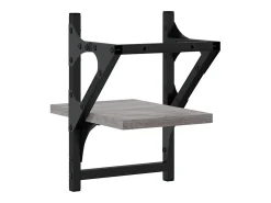 Estantes de pared con barras 2 piezas gris sonoma 20x25x30 cm