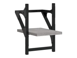 Estantes de pared con barras 2 piezas gris sonoma 20x25x30 cm