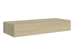 Estantes de pared con cajón 2 uds MDF roble 60x23,5x10 cm ES96127
