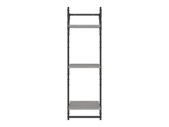 Estantes de pared de 3 niveles con barras, 2 unidades, color gris Sonoma
