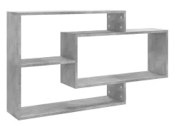 Estantes de pared de contrachapada gris hormigón 104x20x58,5 cm