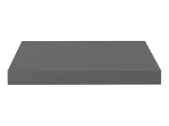 Estantes de pared de pared 2 uds MDF gris brillo 40x23x3,8 cm ES58669