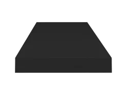 Estantes de pared de pared 2 uds MDF negro 80x23,5x3,8 cm ES66828